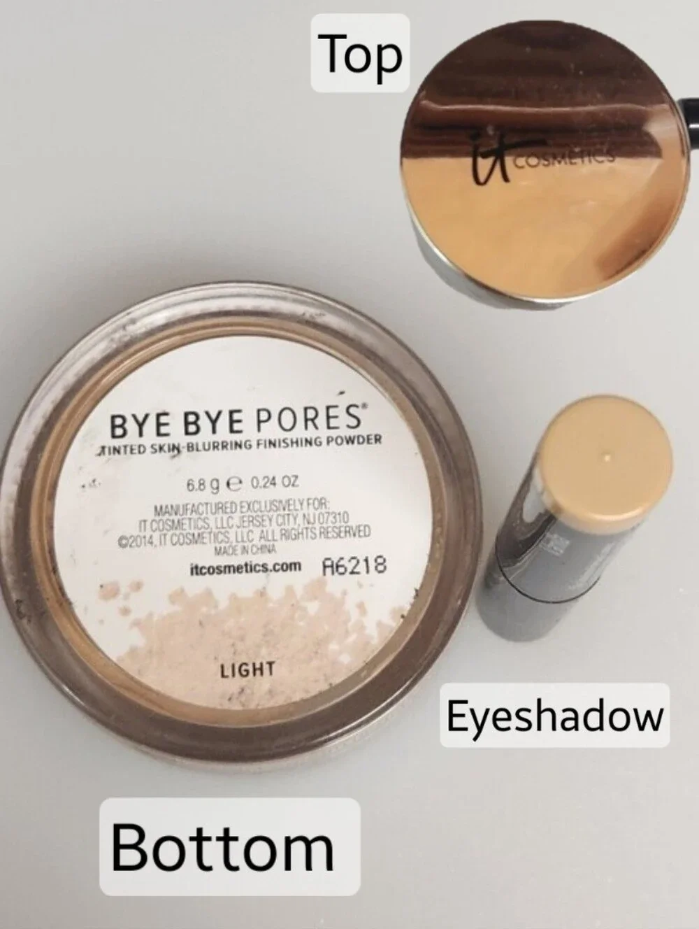 Bobbi Brown 24 Hour Long Lasting Eyeshadow Vanilla & It Cosmetics Bye Bye Pores